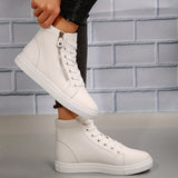 Hoge Sneakers met Rits en Comfortabele Pasvorm