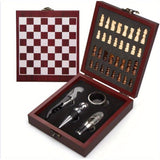 Houten Schaakset – Opbergdoos met Wijnaccessoires