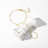 Minimalistische Armband en Ring Set met Fijne Schakel