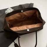 Dames Handtas Taupe met Lange Handvatten