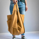Oversized shopper tas van PU leer voor dames