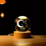 3D Kristallen Bol Nachtlamp met LED-Verlichting