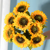 Kunst Zonnebloemen Boeket – 12 Stuks Geel