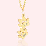 Gouden Gepersonaliseerde Familie Ketting met Namen