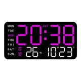 Digitale Wandklok met Datum, Dag en Temperatuur