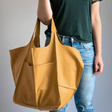Oversized shopper tas van PU leer voor dames