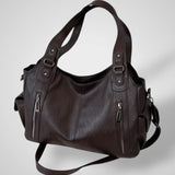 Dames Tijdloos Zwart Leren Tas