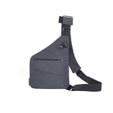 Crossbody Sling Bag Zwart met Ritssluiting