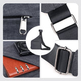 Crossbody Sling Bag Zwart met Ritssluiting