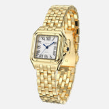 Dames Vintage Quartz Horloge Vierkante RVS Kast