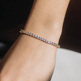 Tennisarmband voor dames, verguld met 18K goud