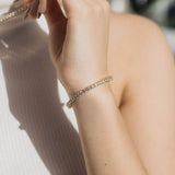 Tennisarmband voor dames, verguld met 18K goud
