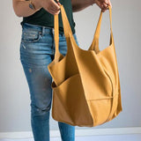 Oversized shopper tas van PU leer voor dames