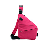 Crossbody Sling Bag Zwart met Ritssluiting