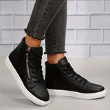 Hoge Sneakers met Rits en Comfortabele Pasvorm