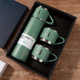 Thermosfles Set met 3 Bekers – RVS Drinkset