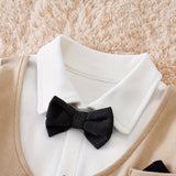 Baby Jongens Pak Beige met Vlinderdas
