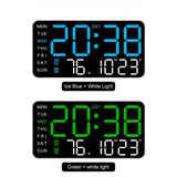 Digitale Wandklok met Datum, Dag en Temperatuur