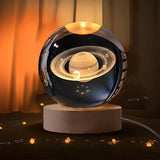 3D Kristallen Bol Nachtlamp met LED-Verlichting