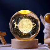 3D Kristallen Bol Nachtlamp met LED-Verlichting