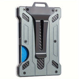 Aluminium Kaarthouder met Clip en RFID-Bescherming