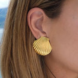 Schelp Oorbellen Goud voor Statement en Elegante Look