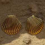 Schelp Oorbellen Goud voor Statement en Elegante Look
