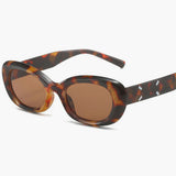 Ovale Schildpad Zonnebril voor Retro en Elegante Look