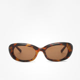Ovale Schildpad Zonnebril voor Retro en Elegante Look