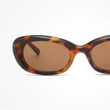 Ovale Schildpad Zonnebril voor Retro en Elegante Look