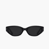 Cat Eye Zonnebril Zwart voor Trendy en Elegante Look.