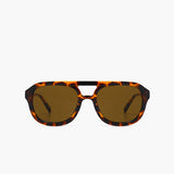 Schildpad Zonnebril met Vierkant Frame voor Trendy Look