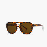 Schildpad Zonnebril met Vierkant Frame voor Trendy Look