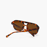 Schildpad Zonnebril met Vierkant Frame voor Trendy Look