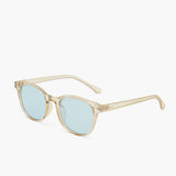 Gouden Zonnebril met Blauwe Glazen voor Luxe en Trendy Look