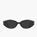 Smalle Zwarte Retro Zonnebril voor Trendy Look
