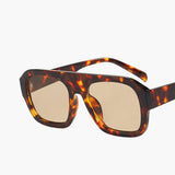 Vierkante Schildpad Zonnebril voor Moderne en Tijdloze Look