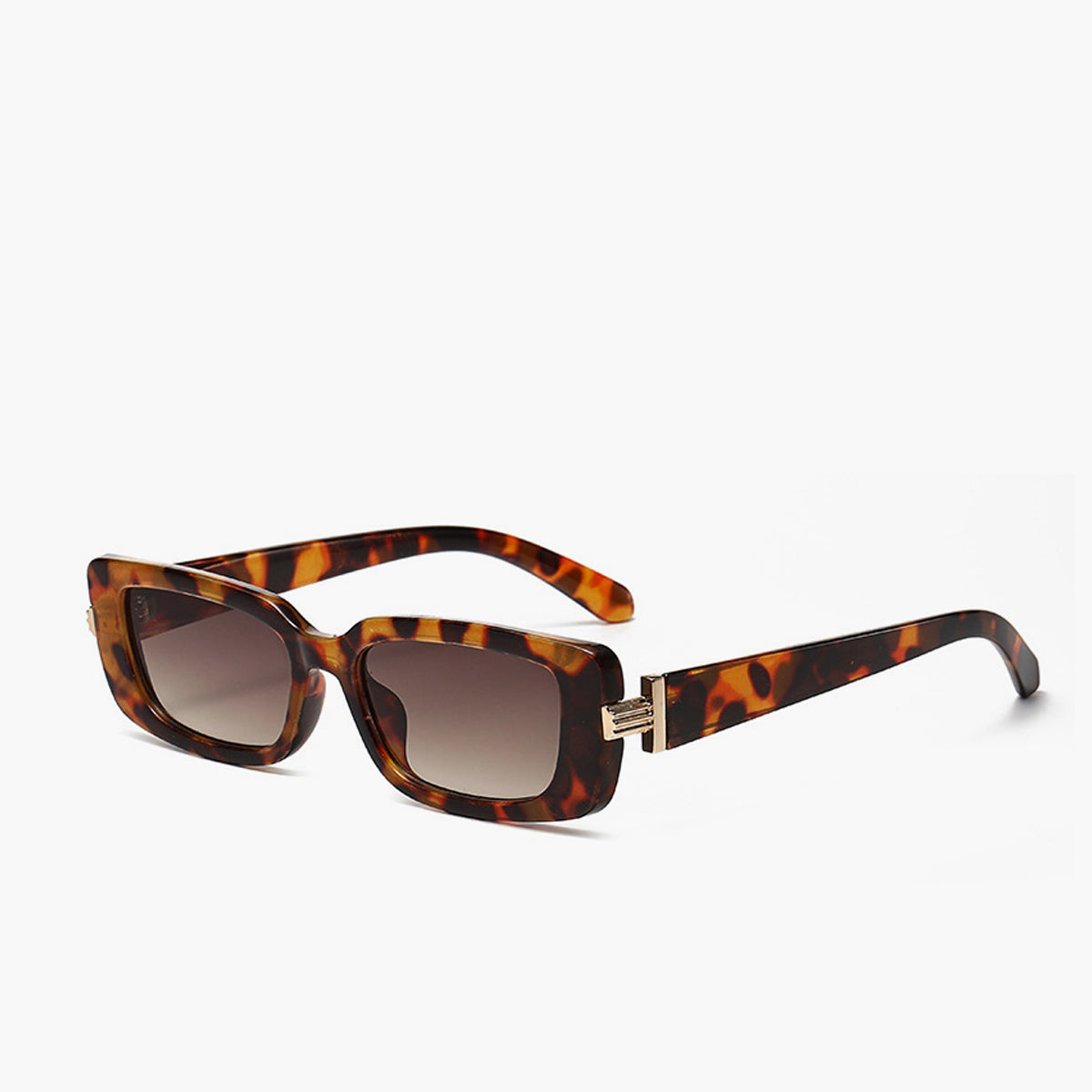 Schildpad Zonnebril Vierkant voor Retro en Trendy Look.