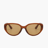 Cat Eye Zonnebril Bruin voor Elegante en Retro Look