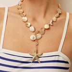 Zeester Ketting met Schelp Details voor Zomerse Look.
