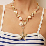 Zeester Ketting met Schelp Details voor Zomerse Look.