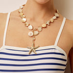 Zeester Ketting met Schelp Details voor Zomerse Look.