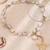 Zeester Ketting met Schelp Details voor Zomerse Look.