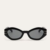 Ovale Zwarte Zonnebril voor Minimalistische en Trendy Look