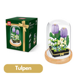 DIY Bloemen Bouwset onder Glazen Stolp – Roze