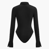Elegante Bodysuit met Kraag en Knopen
