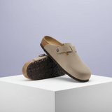 Suède Instap Slippers met Gesp voor Comfortabele Look
