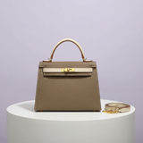 Jovienne | Luxe Teal & Tan Leren Handtas