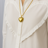 Gouden Ketting met Hartvormige Hanger