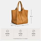Oversized shopper tas van PU leer voor dames